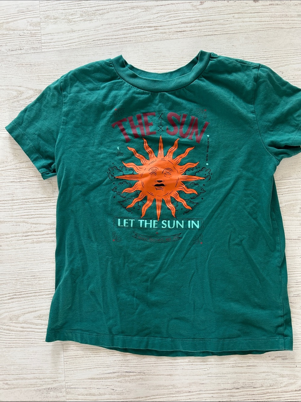 Farm Rio Green 'Let The Sun In' Graphic Tee small